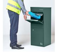 SMART PARCEL BOX™ - Boîte aux lettres - Boite à colis - Vert - Large - 2 portes - Acier - Extérieur