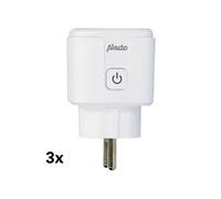 Alecto SMART-PLUG20 - Connecteur intermédiaire wifi intelligent avec compteur électrique, 16 A, 3680 W, pack de 3, blanc