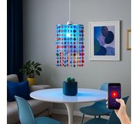Application de suspension au plafond pour enfants, commande vocale contrôlable par téléphone portable dans un ensemble comprenant des lampes LED RVB