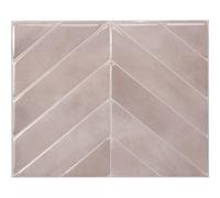 Smart Tiles Crédence adhésive, Chevron Vieux Rose, 29,02x22,86 cm | Lot de 5 (0,33 m²), Lustrée, Résiste chaleur/humidité, COV Cuisine/Salle de bain, Idéal locataires, Fabriqué au Canada