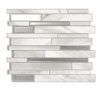 Smart Tiles Crédence adhésive, Mosaïque Marbre de Carrare, 29,33x24,45 cm