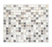 Smart Tiles Crédence adhésive, Mosaïque Moka & Blanc, 29,34x24,48 cm | Lot de 5 (0,35 m²), Lustrée, Résiste chaleur/humidité, COV Cuisine/Salle de bain, Idéal locataires, Fabriqué au Canada