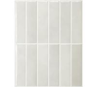 Smart Tiles Crédence adhésive pour cuisine et salle de bain, sticker carrelage mural, carreaux blanc-gris autocollants, lot de 5 feuilles, 29 x 22.86 cm