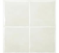 Smart Tiles Crédence adhésive, Zellige Blanc Craie, 22,86x22,86 cm | Lot de 5 (0,26 m²), Lustrée, Résiste chaleur/humidité, COV Cuisine/Salle de bain, Idéal locataires, Fabriqué au Canada