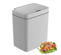 Smart Touchless Trash Bin 15L, Automatic Garbage Can with Smart Sensor, 23cm Larger Diameter and Long Battery Life, Motion Sensor Trash Bin, for Bathroom Living Room Bedroom and White Battery Version