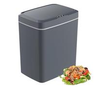 Smart Touchless Trash Bin 15L, Automatic Garbage Can with Smart Sensor, 23cm Larger Diameter and Long Battery Life, Motion Sensor Trash Bin, for Bathroom Living Room Bedroo Black Rechargeable Version