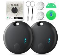Smart Traceur Tag,Air Tracker Android Fonctionne avec app Google et Apple Find My Localiser,Traceur Localisateur D’Objets Bluetooth,Batterie Longue Durée, Tracker Tags pour Les Clés (Noir)