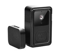 Smart Visual Sonnette de vision HD, montage adhésif, d'interphone visuel, installation adaptable, 8,5 x 5,3 x 2,4 cm, pour les locataires de propriétaires de maisons avec bambou