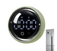 Smart Voice Magnetic Kitchen Timer ABS PC 8.5x8.5x4cm Digital Rotating Countdown Alarm Clock Silent Ring Mode for Cooking Study Fitness Baking Classroom Teaching