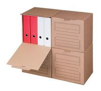 smartboxpro Conteneur d'archives, couvercle frontal, marron