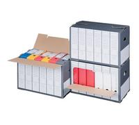 smartboxpro Conteneur d'archives, gris, couvercle perforé