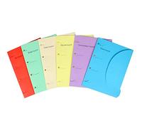 SMARTFOLDER Fr 212534 - Lot de 6 Chemises pochettes perforées classement, Intercalaires et Porte documents SMARTFOLDER® - Spécial Thématique Gestion Crise Sanitaire - Colories assorties