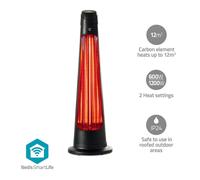 SmartLife Chauffe-patios | Wi-Fi | 1200 W | 2 Réglages de Chaleur | Oscillation | Protection contre les chutes | IP24 | Noir