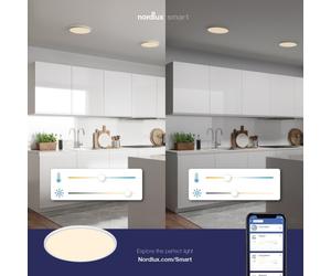 SMARTLIGHT OJA 42 plafonnier Plastique Blanc LED integrée 2700-6500K - Nordlux 2015136101