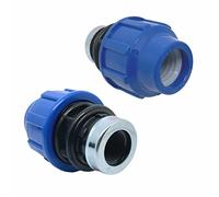 SmartProduct Connecteur pour tuyaux MDPE PP 32mm x 3/4 femmele - Adaptateur pour tuyau d’eau PE de compression de 32 mm - Raccords de plomberie PN16 compatible avec tuyaux PE80 et PE100-2 pièces