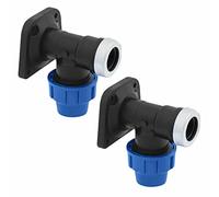 SmartProduct Plaque murale de compression coudé 20 mm x 1/2" - Raccord pour tuyau d’eau PE - Raccords de plomberie PN16 de 20mm - connecteur applique pour tuyaux PE80 et PE100-2 pièces