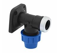 SmartProduct Plaque murale de compression coudé 25 mm x 3/4" - Raccord pour tuyau d’eau PE - Raccords de plomberie PN16 de 25mm - connecteur applique pour tuyaux PE80 et PE100-1 pièce