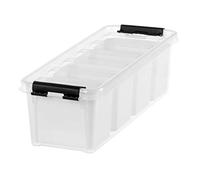 SmartStore™ Boîte à Clips Longue avec 4 Compartiments Plastique Transparent 40 x 15 x 12 cm