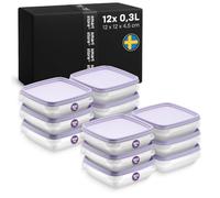 SmartStore Boite de conservation des aliments 0.3L Lot de 12 | Boite congelation alimentaire, convient au réfrigérateur et au congélateur | Boîte repas sans BPA, réutilisables, lavables au micro-ondes