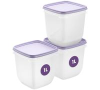 SmartStore Boite de conservation des aliments 1L Lot de 3 | Boite congelation alimentaire, convient au réfrigérateur et au congélateur | Boîte repas sans BPA, réutilisables, lavables au micro-ondes