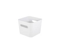 SmartStore | Boîte de rangement Carré L 4,7 L | Blanc | Organisateur de cuisine, salle de bain, bureau, réfrigérateur | Apte alimentaire et sans BPA | Garantie 10 ans | L20 x W20 x H16 cm