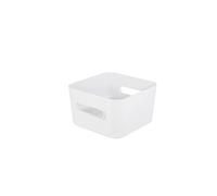 SmartStore | Boîte de rangement Carré M 3,6 L | Blanc | Organisateur de cuisine, salle de bain, bureau, réfrigérateur | Apte alimentaire et sans BPA | Garantie 10 ans | L20 x W20 x H12 cm