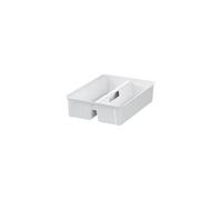 Boîte en plastique plate avec couvercle 7,5 litres - Clips Blancs