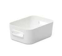 smartstore Boîte de rangement compacte S – 1,5 l – Plastique blanc empilable