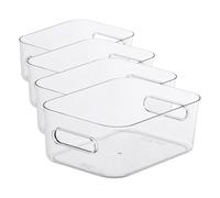 SmartStore - Boîte de Rangement - Petite - Rangez Votre Maison avec Style et Praticité - Compact S - Transparent - Plastique Sans BPA - Conçu et Fabriqué en Finlande (Lot de 4)