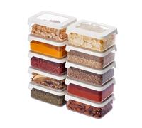 SmartStore Boites de Rangement Cuisine avec couvercle 0,35L- Lot de 10 - plastique, compatible lave-vaisselle - Boîte de rangement cuisine empilable - 12,5x9x 5cm