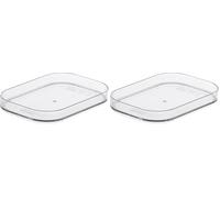 SmartStore - Couvercle Boîte de Rangement Compact XS - Transparent - Rangez Votre Maison avec Style et Praticité - Plastique Sans BPA - Conçu et Fabriqué en Finlande (Lot de 2)