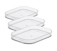 SmartStore - Couvercle Boîte de Rangement Compact XS - Transparent - Rangez Votre Maison avec Style et Praticité - Plastique Sans BPA - Conçu et Fabriqué en Finlande (Lot de 3)