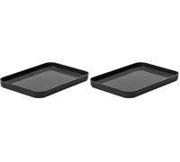 SmartStore Couvercle de Rangement Medium M, Boîte Compacte Plastique Gris, Empilable, Cuisine Jouet (Lot de 2)