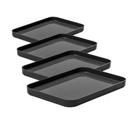 SmartStore Couvercle de Rangement Medium M, Boîte Compacte Plastique Gris, Empilable, Cuisine Jouet (Lot de 4)