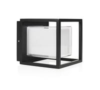Smartwares Applique murale extérieure design cube Black Outdoor - 12 W - 800 lm - Lumière blanc chaud - Aluminium - IP44
