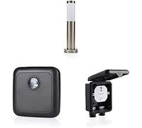 Smartwares - Kit d'automatisation de l'éclairage extérieur - Capteur de luminosité, lampe de jardin et boîte de jonction domotique pour éclairage - SH4-90158 et 10.042.74 et SH4-90451