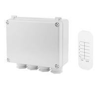 Smartwares Kit pour jardin Plug & Connect - Boîtier de commutation multicanal et télécommande pour le contrôle de l’éclairage extérieur - Jusqu’à 3x 400 W - Portée sans fil jusqu’à 30 m - SH4-99652