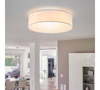 Smartwares Plafonnier Ceiling Dream, dimmable, blanc, Salon / Salle à manger, Textile / Tissu / Soie, Moderne, Plafonnier Tissu