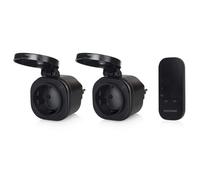 Smartwares Set de mini interrupteur d'Extérieur 7,2x7,6x1,4 cm Noir