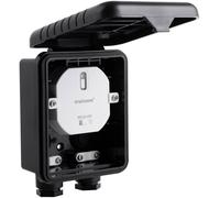 Smartwares Plug & Connect Interrupteur encastrable extérieur avec boîte de dérivation - 1 canal - Pour le contrôle de l’éclairage extérieur - Jusqu’à 1000 W - Portée sans fil jusqu’à 30 m - SH4-90451