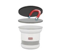 Smartwares Support Magnétique pour Détecteur de Fumée, 5 cm, Adhésif 3M | Sans perçage, Montage en 15 secondes, Plaque en acier, Maison et bureau, 10.018.33