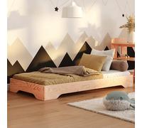 smartwood Lit au Sol Enfant 80x160 cm Bois - Lit Montessori en Bois de Pin Certifié FSC avec Sommier à Lattes Flexibles Jusqu’à 230 kg pour Garçons & Filles - Montage Facile - TILA 7