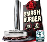 SMASHI® Presse Smash Burger 700g en Acier Inoxydable 304 - Aplatisseur de Viande Ergonomique - Smash Burger Press Professionnelle + 25 Recettes Incluses