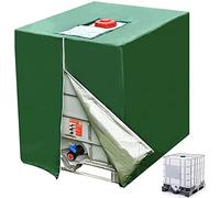 smashing Bache pour Cuve 1000L IBC, Réservoir d'eau, 420D Housse Réservoir IBC Résistante À l'eau, Couvercle Réservoir d'eau Anti-poussière Anti-UV avec Fermeture Éclair, 120x110x116cm