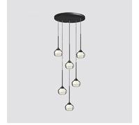 SMCCYYSD Lustre Moderne, Suspension LED en Forme de Goutte d'eau, Lampe de Chevet pour Chambre à Coucher, éclairage d'escalier, plafonnier pour Salon, Lustre d'intérieur pour escalier (froi