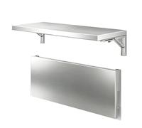 SMCMGECEUZ Étagère Murale Pliante en Acier Inoxydable Table Pliante Murale 40x30 50x35 60x40 70x40cm Table Murale Rabattable pour Cuisine Balcon Blanchisserie(40x40cm/16x16in)