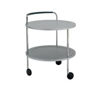 SMD Design Chariot de service Trolley Round gris clair. structure chromée