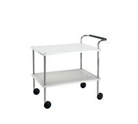 SMD Design Chariot de service Trolley Square blanc. structure chromée