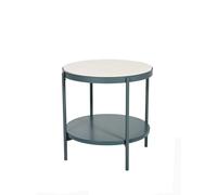 SMD Design Table d'appoint Lene gris. bas. placage de hêtre pigmenté blanc