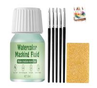 Smdrafy 30ml Masking Fluide pour Aquarelle, Liquide de Masquage | Gomme de Masquage Aquarelles, Lignes Précises aux Contours Nets, Ruban de Masquage Liquide, pour Bords Précis